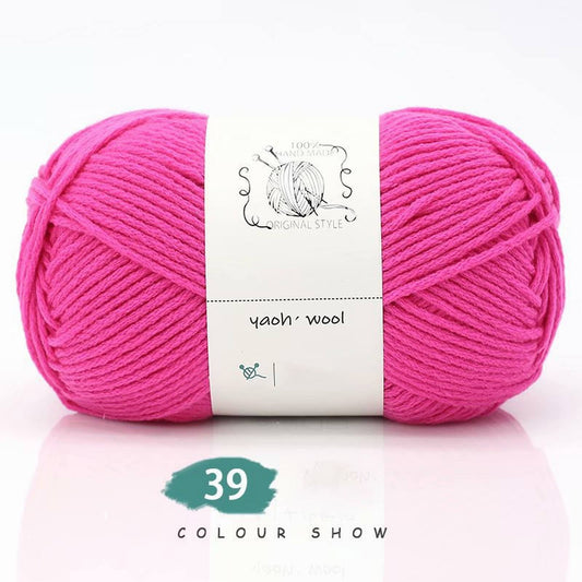 LGCASL Hand-Knitted Yarn #2 Pure White , 1Pc100G Hand Woven Cotton Yarn Soft Crochet Yarn for Hand Knitting V1189-LWWAL-20260325-02433