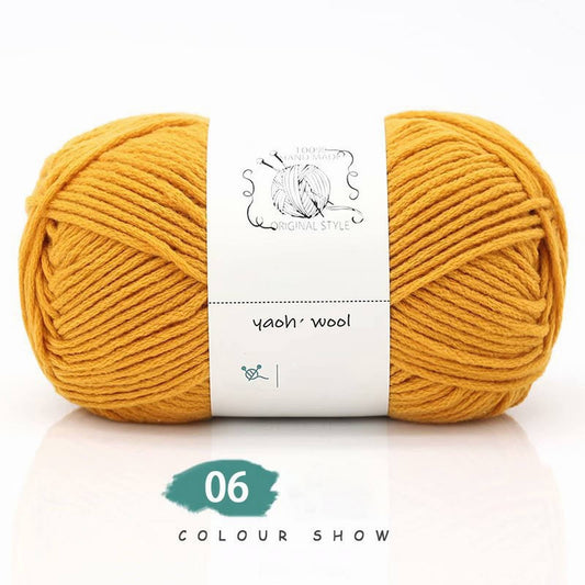 LGCASL Hand-Knitted Yarn #2 Pure White , 1Pc100G Hand Woven Cotton Yarn Soft Crochet Yarn for Hand Knitting V1189-LWWAL-20260325-02440