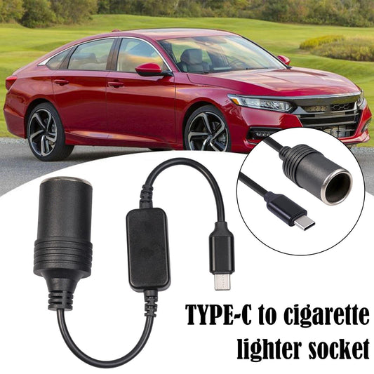 USB C Type C to 12V Car Cigarette Lighter Socket Female Converter Adapters. B2V1 V1189-LWWAL-20260325-02517