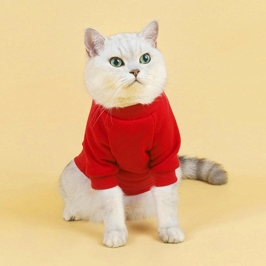 LGCASL Pet Hoodie, Dog Winter Sweater Cat Warm Clothes Pet Sweater Round Neck Solid Color Thickening Cat Dog V1189-LWWAL-20260325-02651