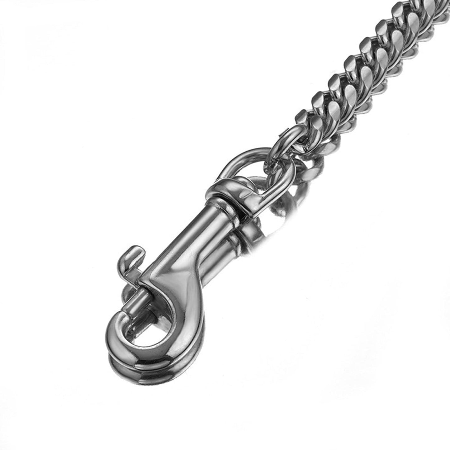 LGCASL Traction Leash Leather Strong Metal Stainless Pet Chain for Dog Black V1189-LWWAL-20260325-02687