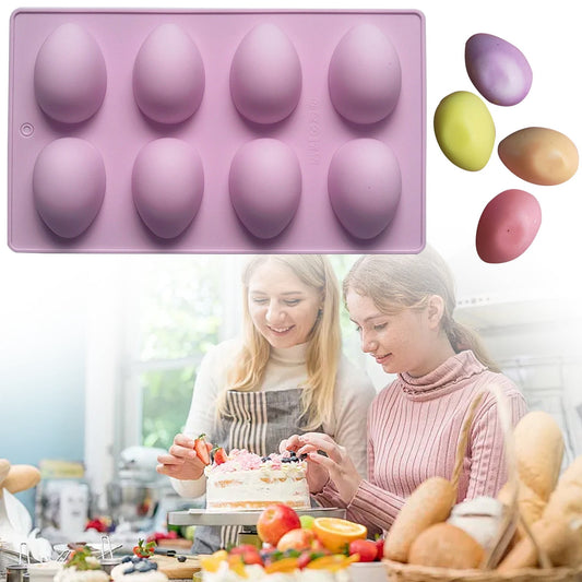LGCASL Silicone Egg Shaped Molds, Egg Shaped Silicone Molds for Baking Easter Egg Shaped Silicone Baking V1189-LWWAL-20260325-02744
