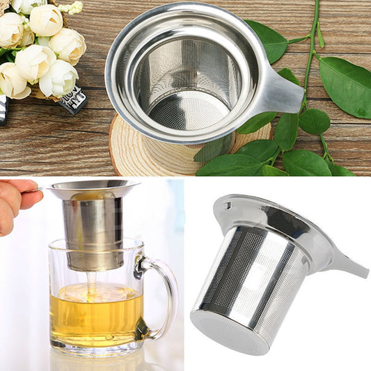 Papaba Tea Strainer,Stainless Steel Mesh Tea Infuser Cup Strainer Loose Tea Leaf Filter Sieve 88mm x V1189-LWWAL-20260325-02781