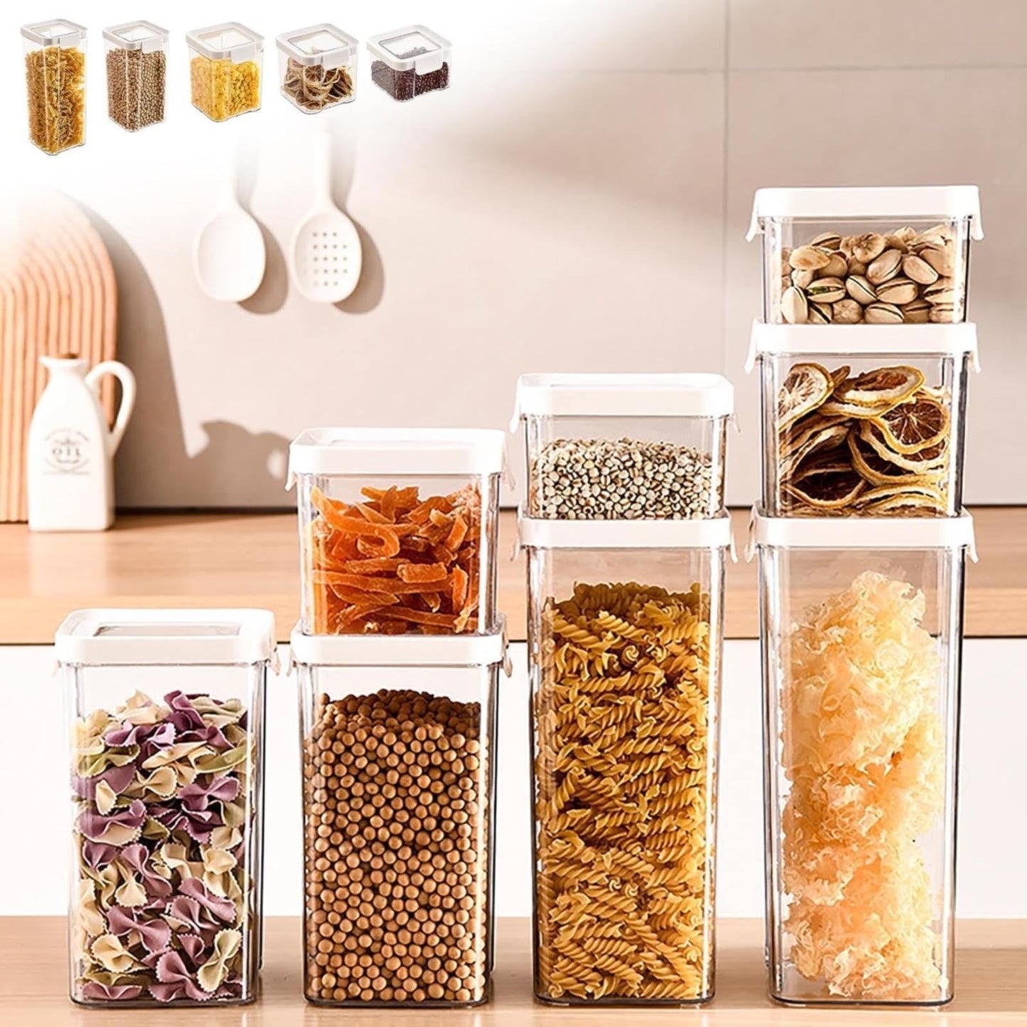 JWDX Storage Container, Airtight Cereal Containers Storage Sealed Cans for Grains and Miscellaneous Grains V1189-LWWAL-20260325-02916