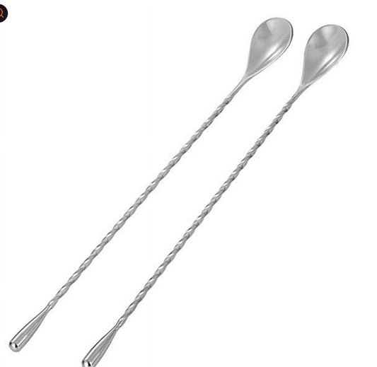 JWDX Tableware Clearance! Stainless Steel Bar Spoon Long Handle Threaded Water Drop Spoon Cocktail Spoon V1189-LWWAL-20260325-03037