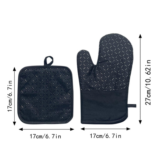 JWDX Oven Mitts Clearance! Microwave Silicone Insulation Gloves Thickened Anti-Slip Kitchen Oven Baking V1189-LWWAL-20260325-03068