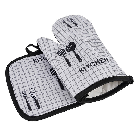 JWDX Oven Mitts Clearance! Oven Mitts and Pot Holders Sets, Heat Resistants Oven Mitts Soft Cotton Lining and V1189-LWWAL-20260325-03085