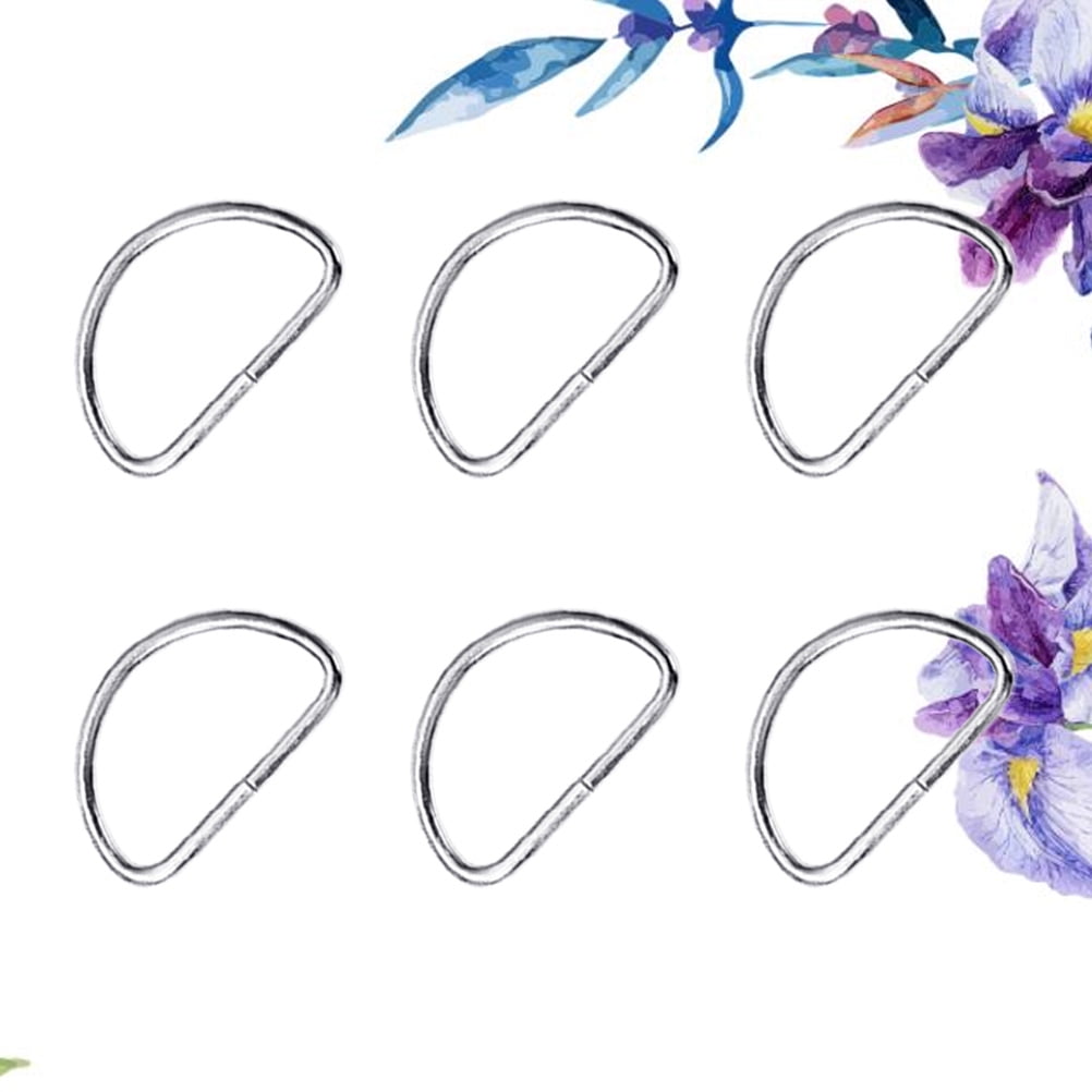 SWETRACE Handbag Hardware Small D Rings Multipurpose Metal for DIY Crafts Silver 20PCS Size 1 Silver V1189-LWWAL-20260327-03288