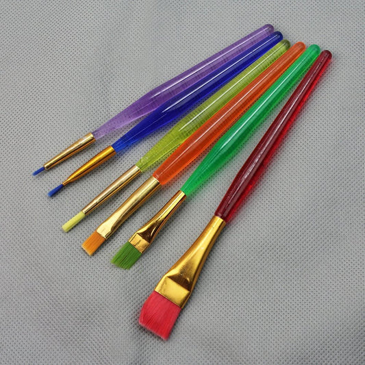 Ortofally 6pcs Brush Set Nylon Brush Sugar Fondant Cake Painting Brush Decorating Tool for DIY Cookie Sugar V1189-LWWAL-20260327-03351