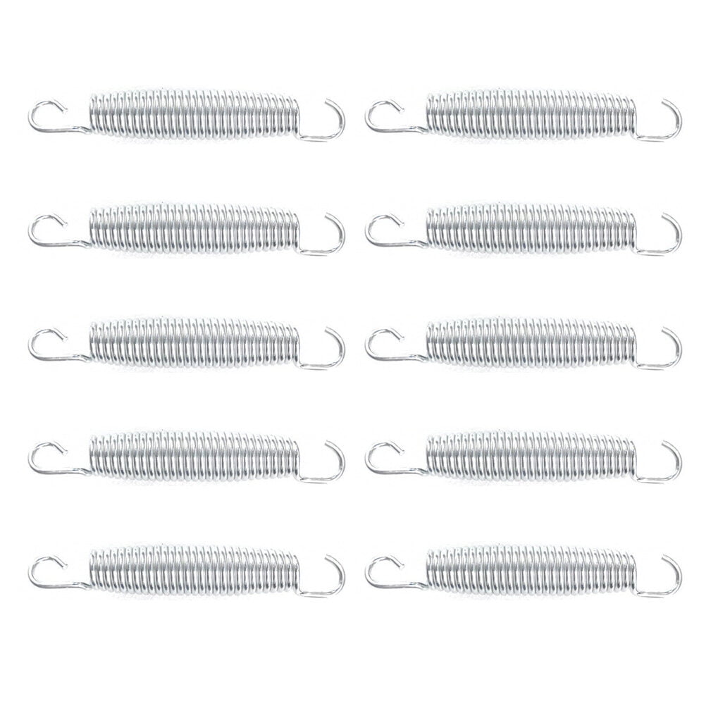 Worgeous 10 Pcs Trampoline Spring Parts Trampolines Rebounder Fitness Silver V1189-LWWAL-20260327-03374