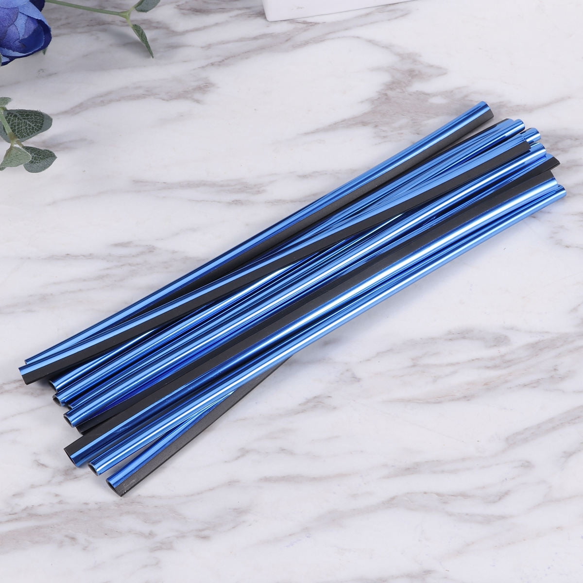 Worgeous 10 Pcs Auto Accessories Interior Car Vent Decoration Strip Blue V1189-LWWAL-20260327-03384