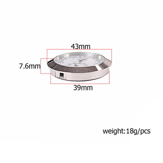 Worgeous Musical Instrument Hygrometer Round Violin Humidity Temperature Gauge Silver V1189-LWWAL-20260327-03401