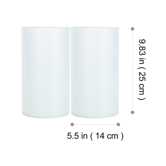 SWETRACE Lamp Shade for Cylinder Lamp White Linen 2Pcs 9.8x5.5x5.5in V1189-LWWAL-20260327-03516