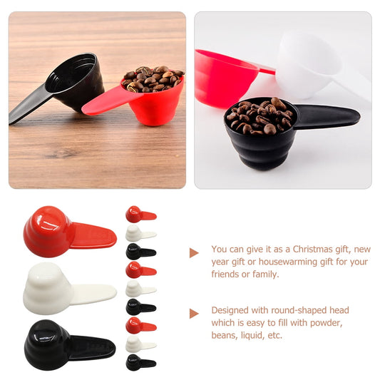 Worgeous 12pcs Assorted Color Measuring Scoops Set for Coffee Beans Ground Coffee Tea Sugar PP Material V1189-LWWAL-20260327-03520