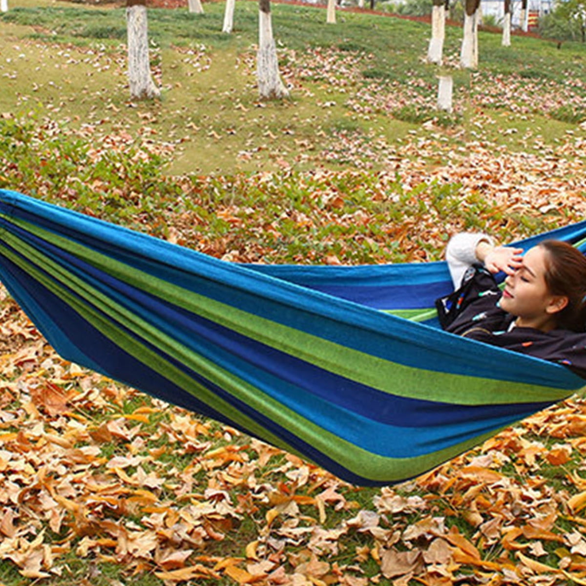 SWETRACE Hammocks for Adults Canvas Blue 1Set 110x31in V1189-LWWAL-20260327-03594