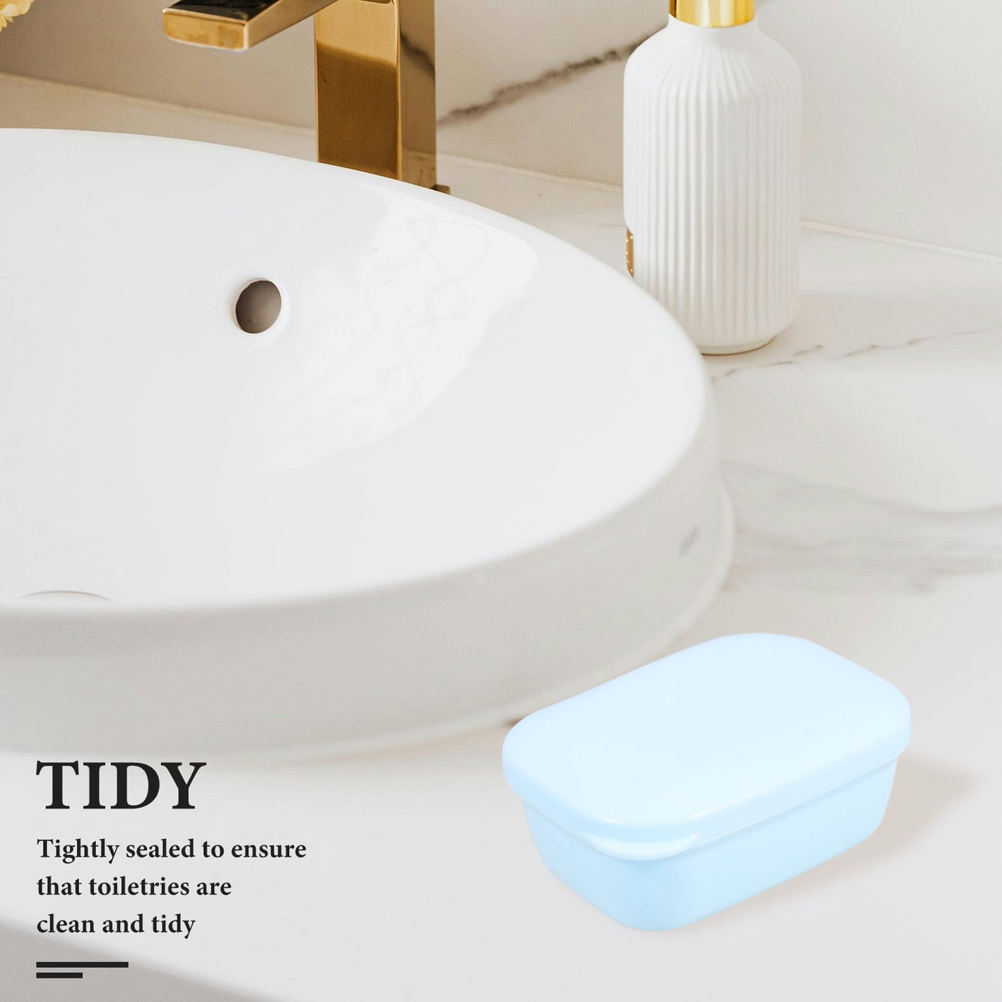 SWETRACE 1Pack -Blue ABS Waterproof Soap Holders for Men Women V1189-LWWAL-20260327-03602