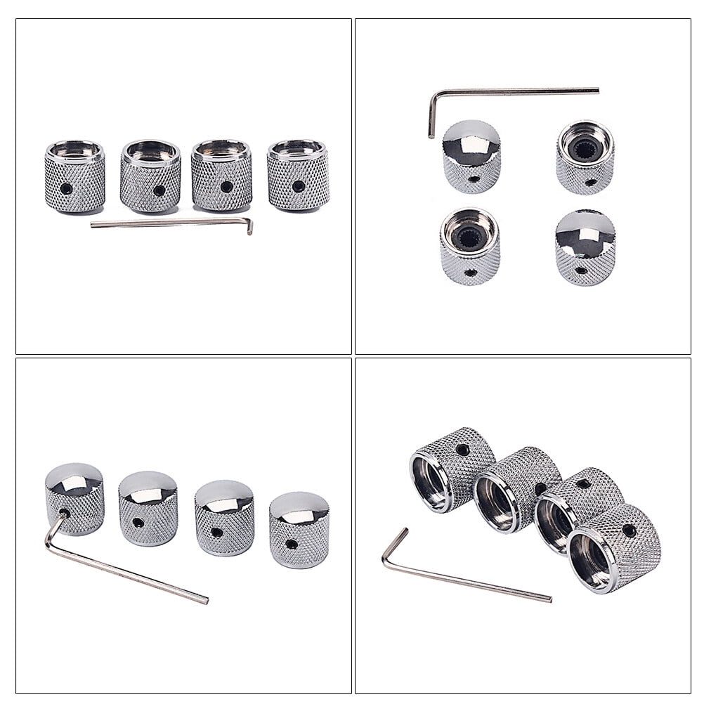 SWETRACE 4Pcs Metal Hexagon Knobs for Guitar Volume Control Silver 1.8 x 1.8 x 0.73in V1189-LWWAL-20260327-03625