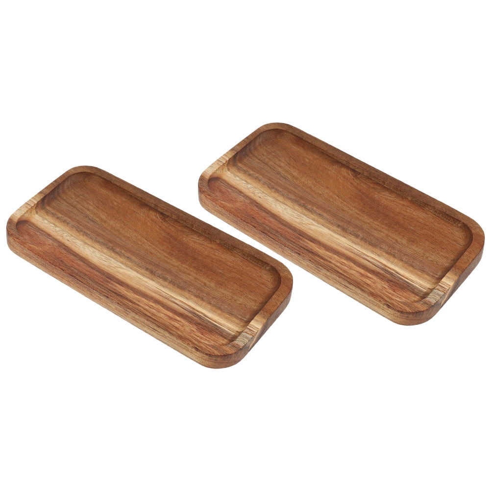 SWETRACE Wood Fruit Tray Wooden Tray Multi-Color 2Set V1189-LWWAL-20260327-03686