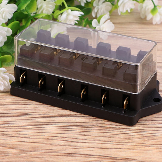 SWETRACE 2Pcs Metal 6 Way Fuse Holder for Vehicle Maintenance Electrical Installation Car Fuse Accessory V1189-LWWAL-20260327-03772