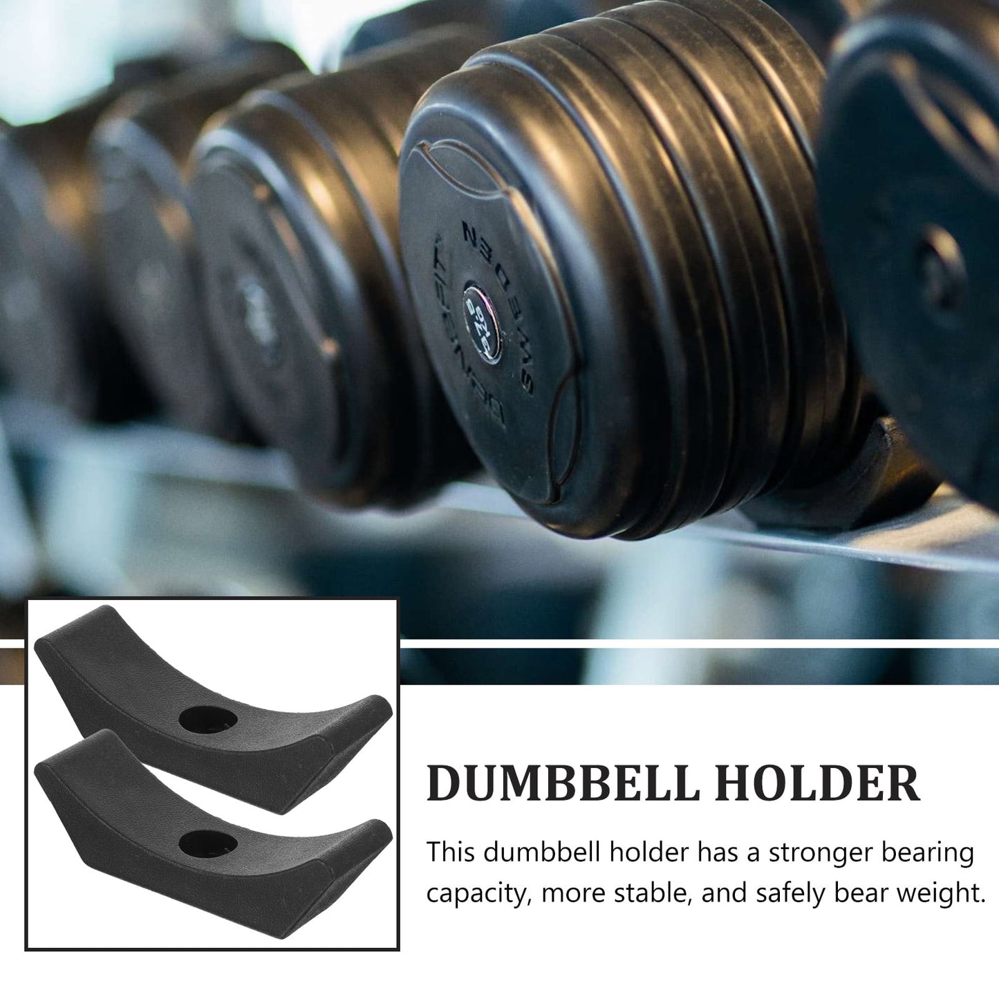 SWETRACE 4Pcs Small Dumbbell Rack Storage for Gym Accessories with Rectangular Shape and 15x5cm Size V1189-LWWAL-20260327-03774