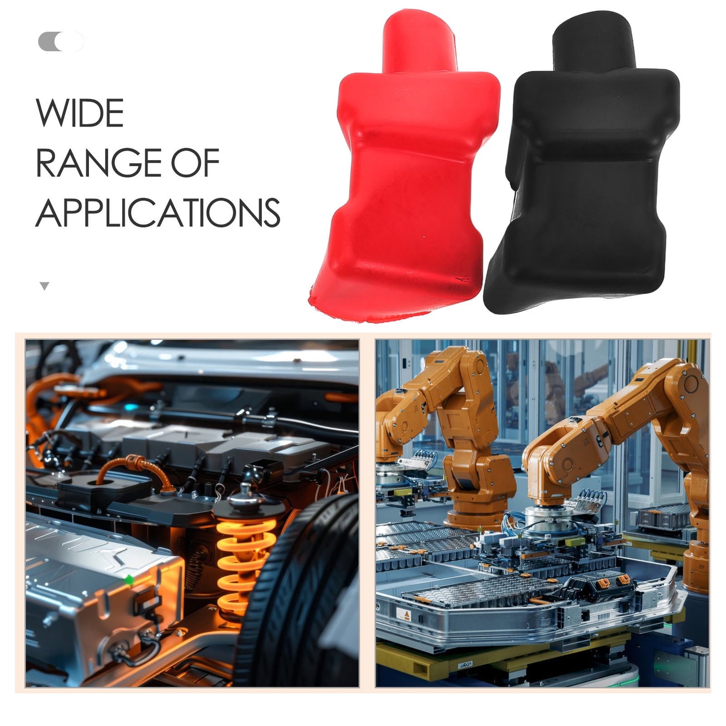 SWETRACE 2Pcs Battery Terminal Cover Plastic Insulation Safety for Car Battery Terminals 2.8x3.8x7.2in V1189-LWWAL-20260327-03804
