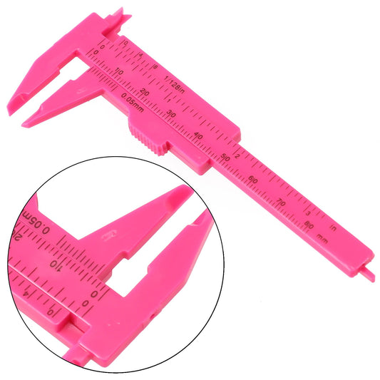 1X 0-80Mm Plastic Sliding Vernier Caliper Gauge Measure Tool Double Scale Ruler For Jewelry/Antiques V1189-LWWAL-20260327-04261