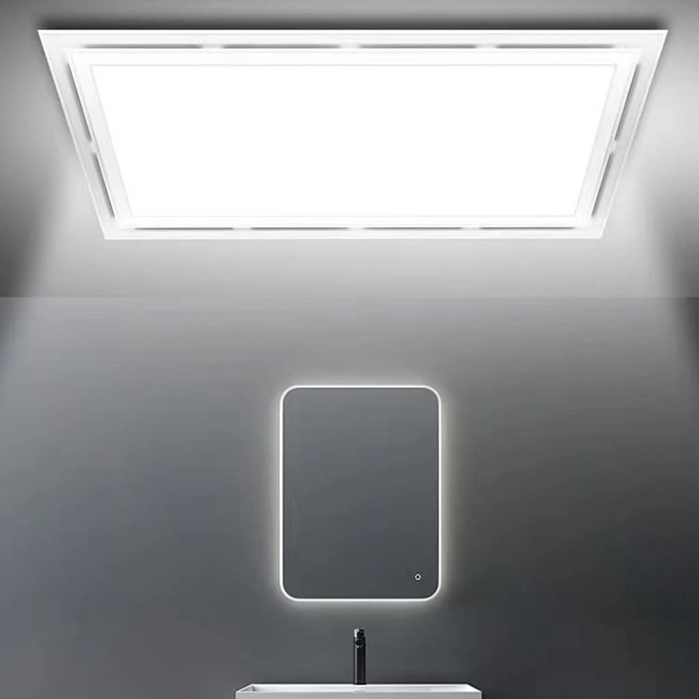 Powerful Bathroom Exhaust Fan With Led Lights 30*30Cm Exhaust Fan White Abs Smile Home V1189-LWWAL-20260327-04399