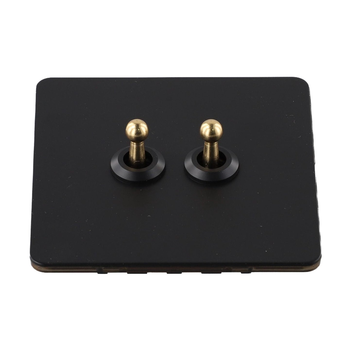 86 Type Stainless Steel Panel Wall Toggle Light Switch Brass Rod 1Way 2Way 2 Gang Smile Home 2 Gang V1189-LWWAL-20260327-04410