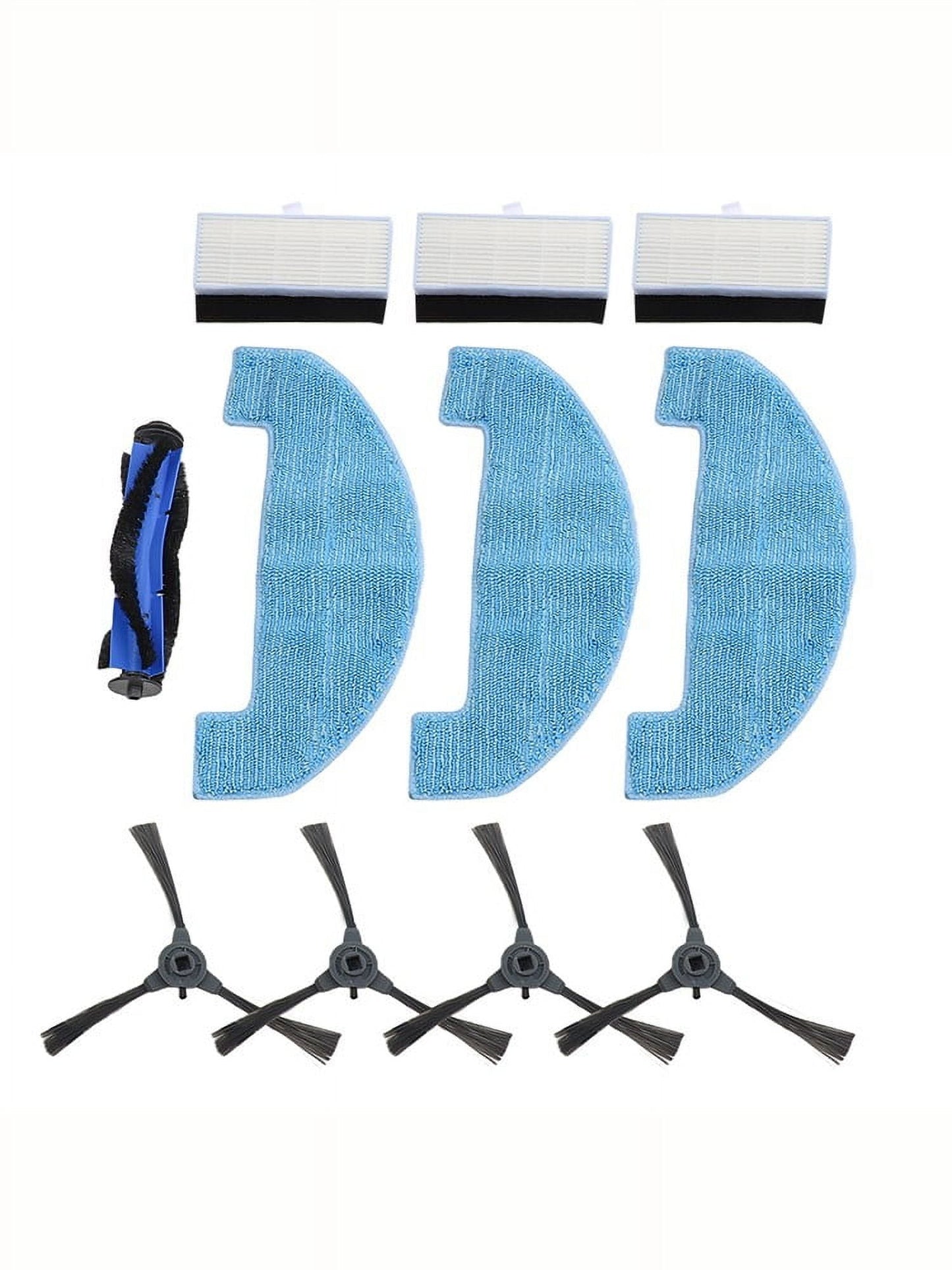 Complete Set of Replacement Accessories for Loorow AT800 3In1 Robot Vacuum Includes Brushes and Mop Pads for V1189-LWWAL-20260327-04752