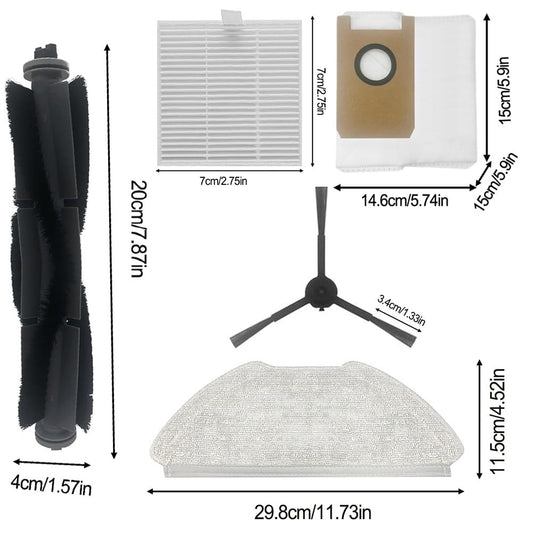 Main Brush Filters Mop Cloths Dust Bags For AIRROBO T20 T20+ Vacuum Cleaner B V1189-LWWAL-20260327-04929