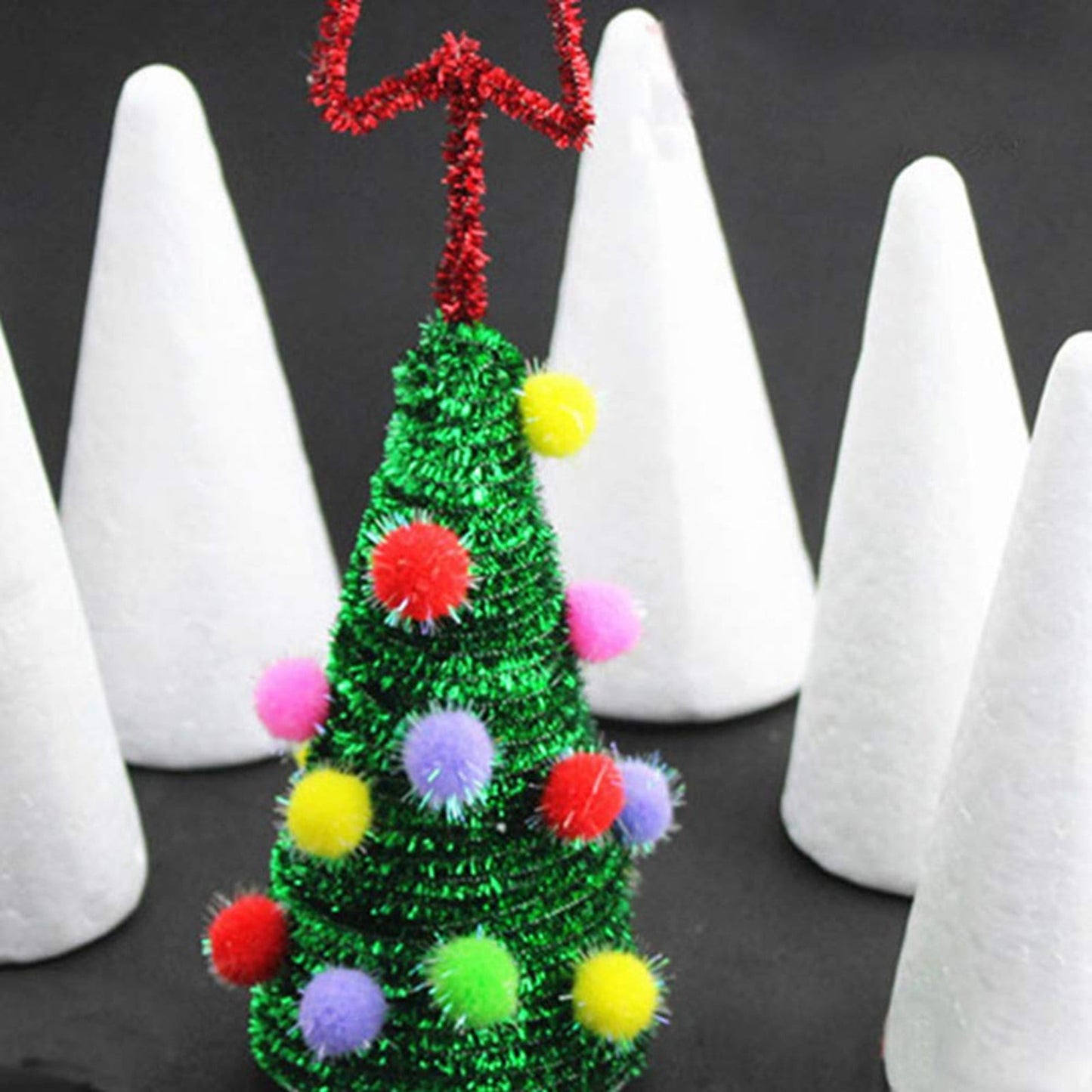 Lierteer Styrofoam Foam Cones Polystyrene for Crafts DIY Painting Triangle Tree 20cmX7.9cm V1189-LWWAL-20260327-05089