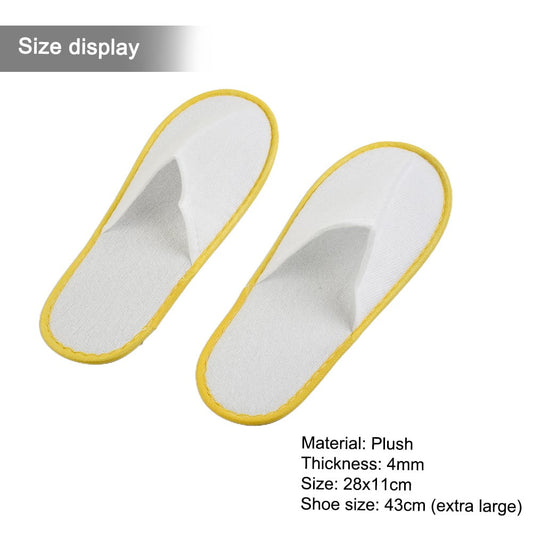 10Pairs Spa Hotel Guest Soft Slippers Closed Toe Disposable Travel Slipper V1189-LWWAL-20260327-05134
