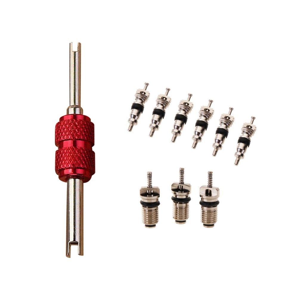 9Pcs Air Conditioning Valve Cores+1Pc Remover Tool A/C Repair Kit V1189-LWWAL-20260327-05144