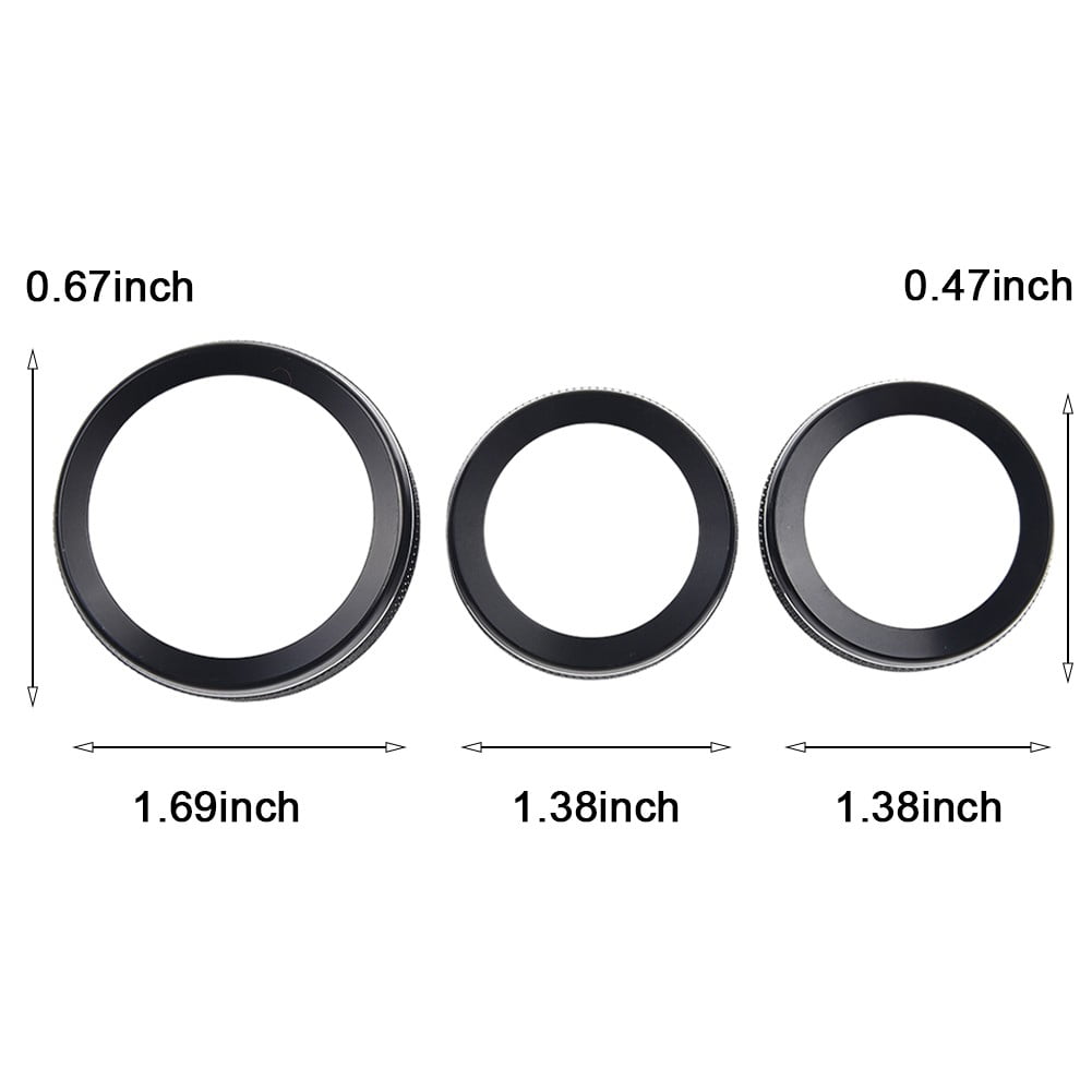 For Grand for Cherokee 2014-21 Black Aluminum Climate Volume Turn Knob Ring V1189-LWWAL-20260327-05145