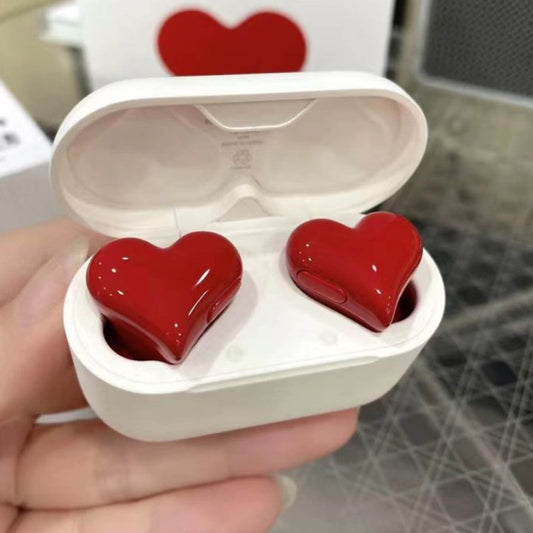 Heart Shaped Earbuds, Stylish Headphones HiFi Stereo Sound Waterproof Bluetooth 5.3 Earphones with Charging V1189-LWWAL-20260401-05259