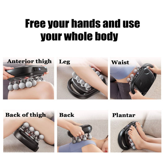 16-Head Rechargeable Muscle Fascia Gun with LCD Display - 9 Modes, 20 Adjustable Speeds, for Muscle Pain V1189-LWWAL-20260401-05359