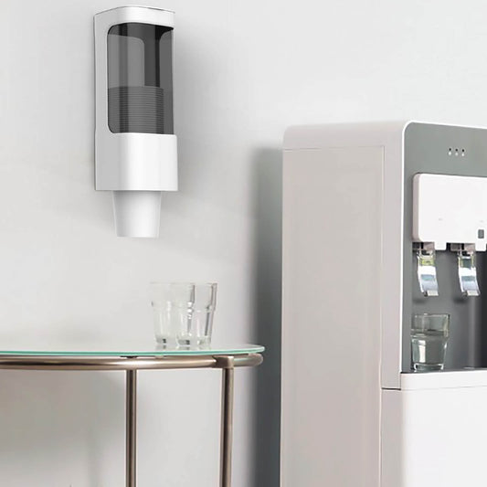 Cup Dispenser,Fit 3oz-6oz Small Cups, Pull Type Water Cup Holder Wall Mount Paper Cup with Paste for Home V1189-LWWAL-20260401-05389