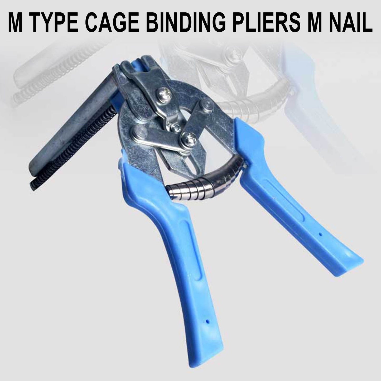 M-Type Nail Ring Pliers Kit with 600 Clips - Automatic Cage Building Tool for Chicken Coops & Fences - V1189-LWWAL-20260401-05409