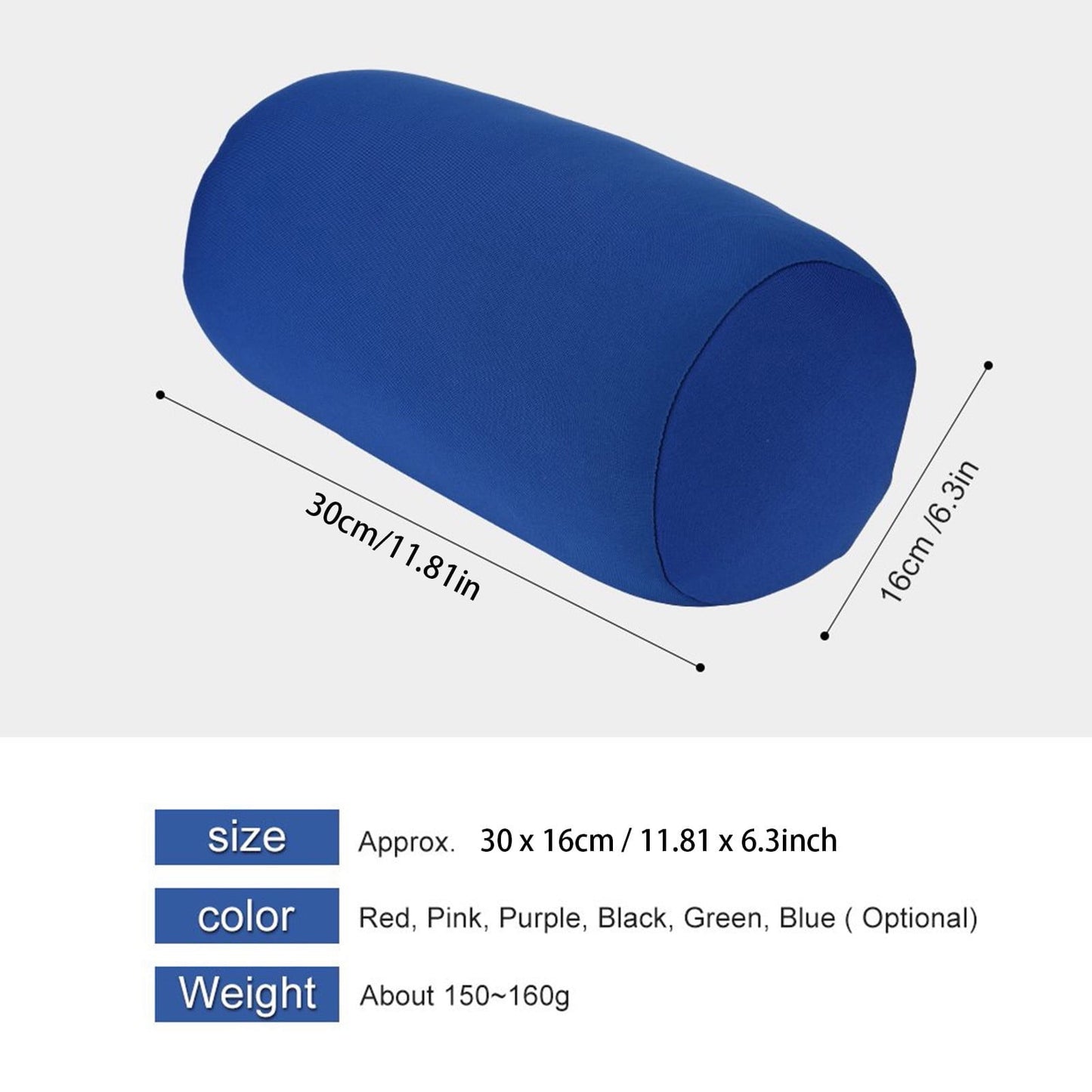Comfortable Roll Cylindrical Pillow for Head,Microbead Jelly Bean Bed Pillow Tube Pillow Cushion for Head, V1189-LWWAL-20260401-05416