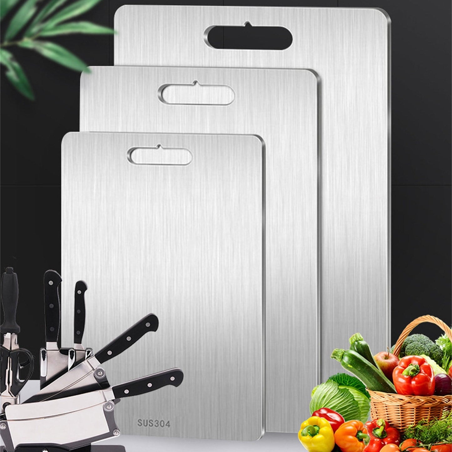 Pure Titanium Cutting Boards,Dishwasher Safe Titanium Cutting Board for Kitchen Durable, Double-Sided, V1189-LWWAL-20260401-05429
