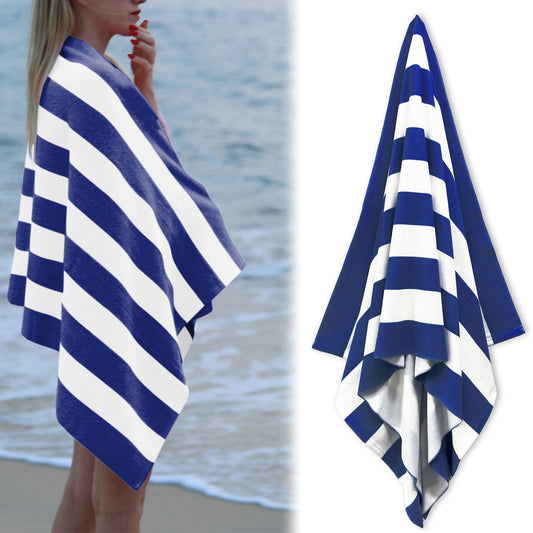 Large Beach Towels, Swimming Towel, Soft & Absorbent Oversized Sheet Made of 100% Cotton - for Swimming Pool, V1189-LWWAL-20260401-05456