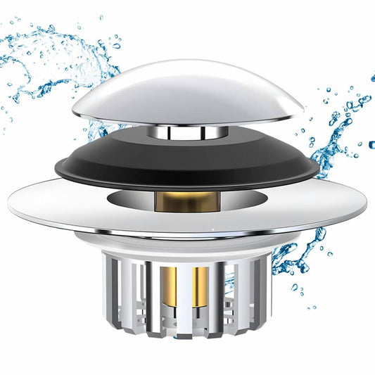 Universal Bath Drain Stopper and Cover, Bathtub Drain Stopper, Replaces Lift and Turn, Tip-Toe and Trip Lever V1189-LWWAL-20260401-05507