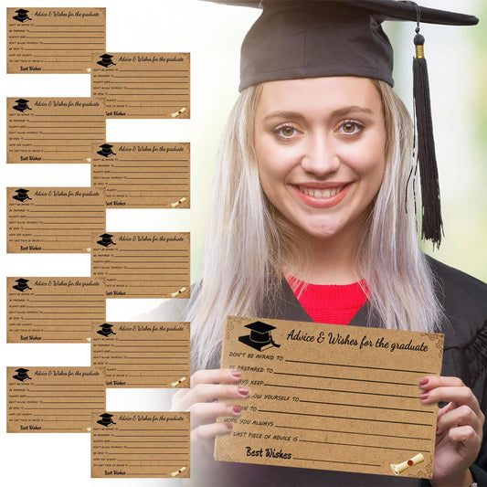 Graduation Advice And Well Wishes Cards For Graduates - Class Of 2025 Grad Cap & Diploma Fill-In Advice Cards V1189-LWWAL-20260401-05517
