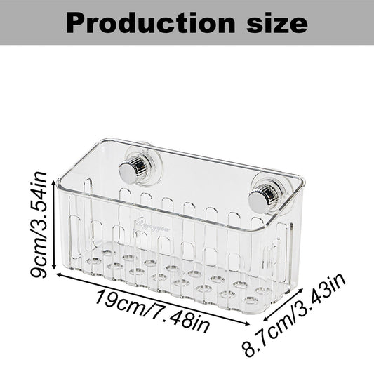 Kitchen Sponge Holder with Suction Cups, Removable Sink Caddy Organizer for Brushes, Dishcloths, Stainless V1189-LWWAL-20260401-05544
