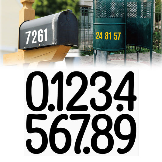 4 Inch Multicolor Vinyl Number Stickers - Self-Adhesive Decals for Mailbox, Car & Home,Large Digit V1189-LWWAL-20260401-05732