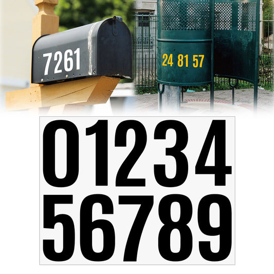 4 Inch Multicolor Vinyl Number Stickers - Self-Adhesive Decals for Mailbox, Car & Home,Large Digit V1189-LWWAL-20260401-05733