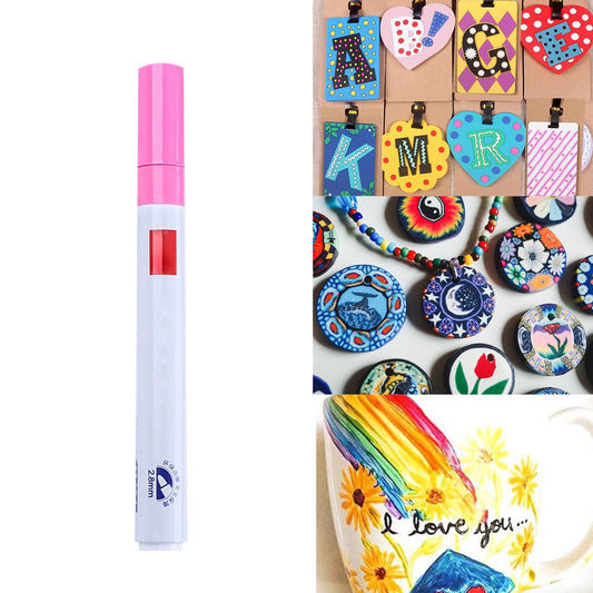 12-Color Oil-Based Paint Pens,Permanent Paint Markers with Quick-Dry & Waterproof Formula, for Rock, Glass, V1189-LWWAL-20260401-05807