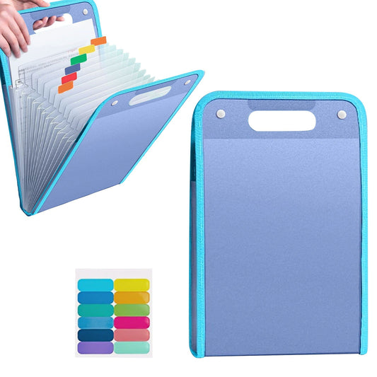 Important Document Storage, 13 Pockets Expanding File Folder with Colored Tabs, File Organizer with V1189-LWWAL-20260401-05837