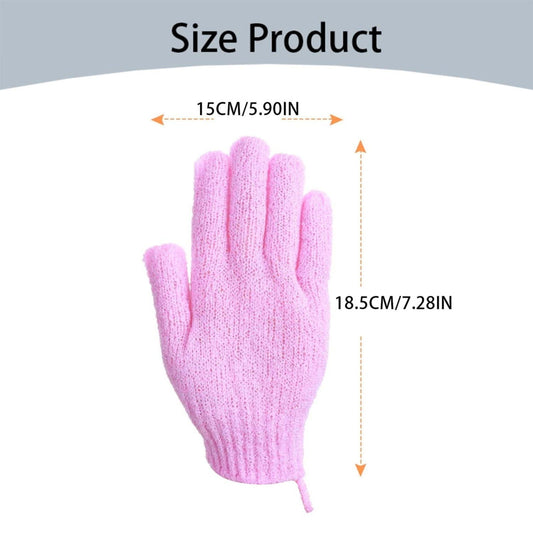 Exfoliating Gloves,1 Pair /2 Pcs, Skin Exfoliator for Body, Bath/Scrub Gloves, Shower Accessories for Women, V1189-LWWAL-20260401-05868