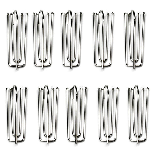 Stainless Steel Drapery Hook and Pin for Pleated Drapes,Heavy Duty 4 Prongs Pinch Pleat Clips Traverse V1189-LWWAL-20260401-05955